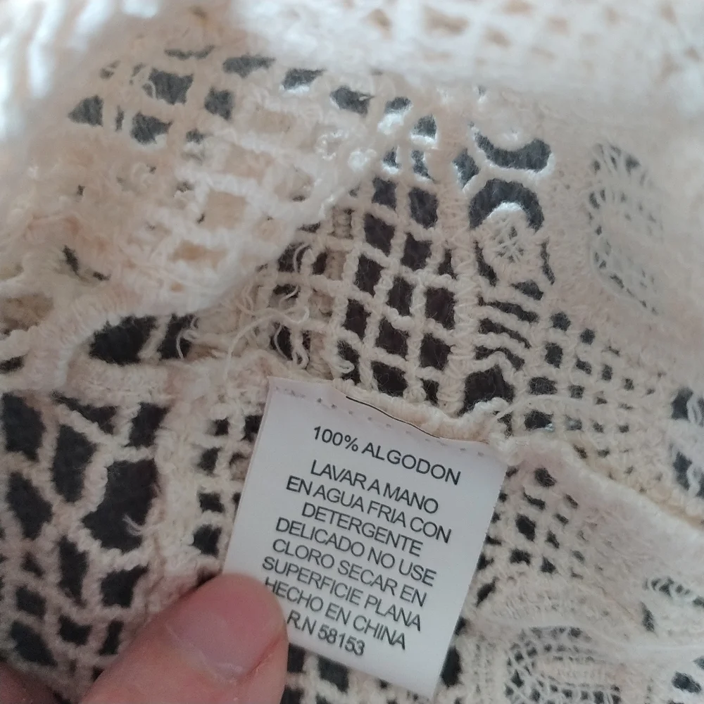 RAGA Beige Crochet Top XS - Picture 13 of 14